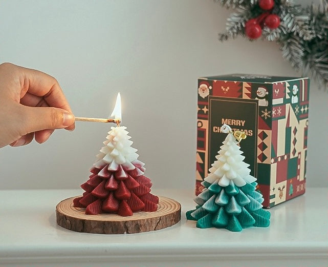 Handmade Soy Blend Scented Candle(Christmas Tree-Green)