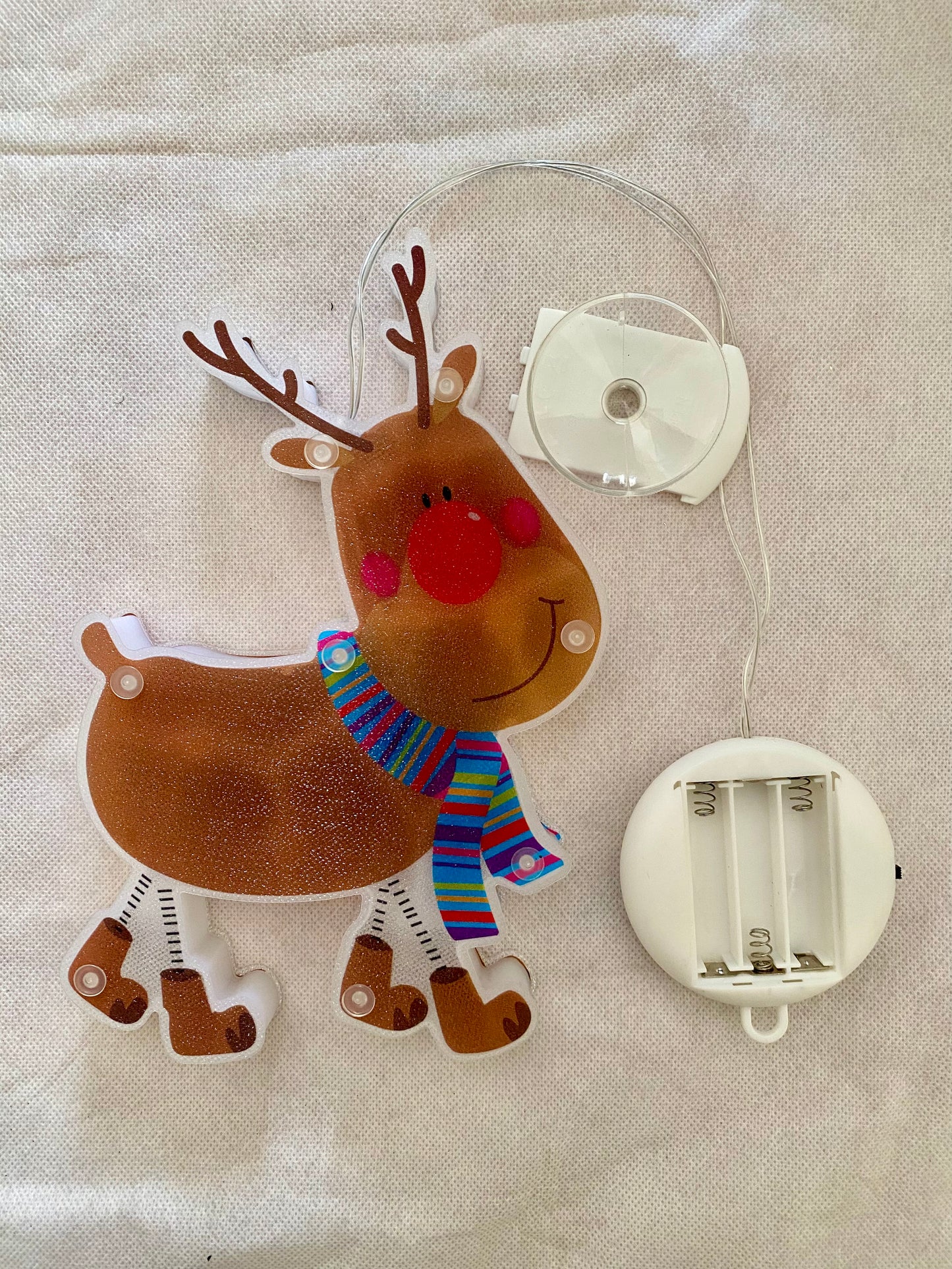 Reindeer Window Hanging Light Decor