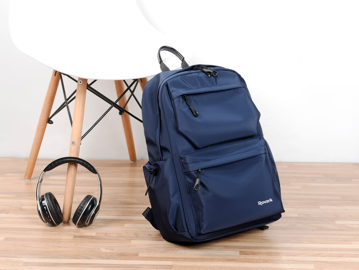 Rovark Slim Casual Backpack – USB Charging Port Blue