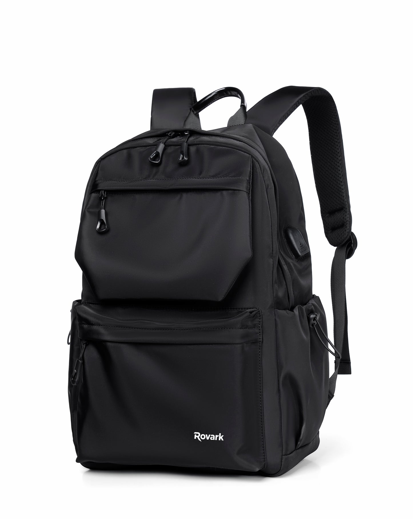 Rovark Slim Casual Backpack – USB Charging Port Black