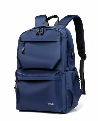 Rovark Slim Casual Backpack – USB Charging Port Blue