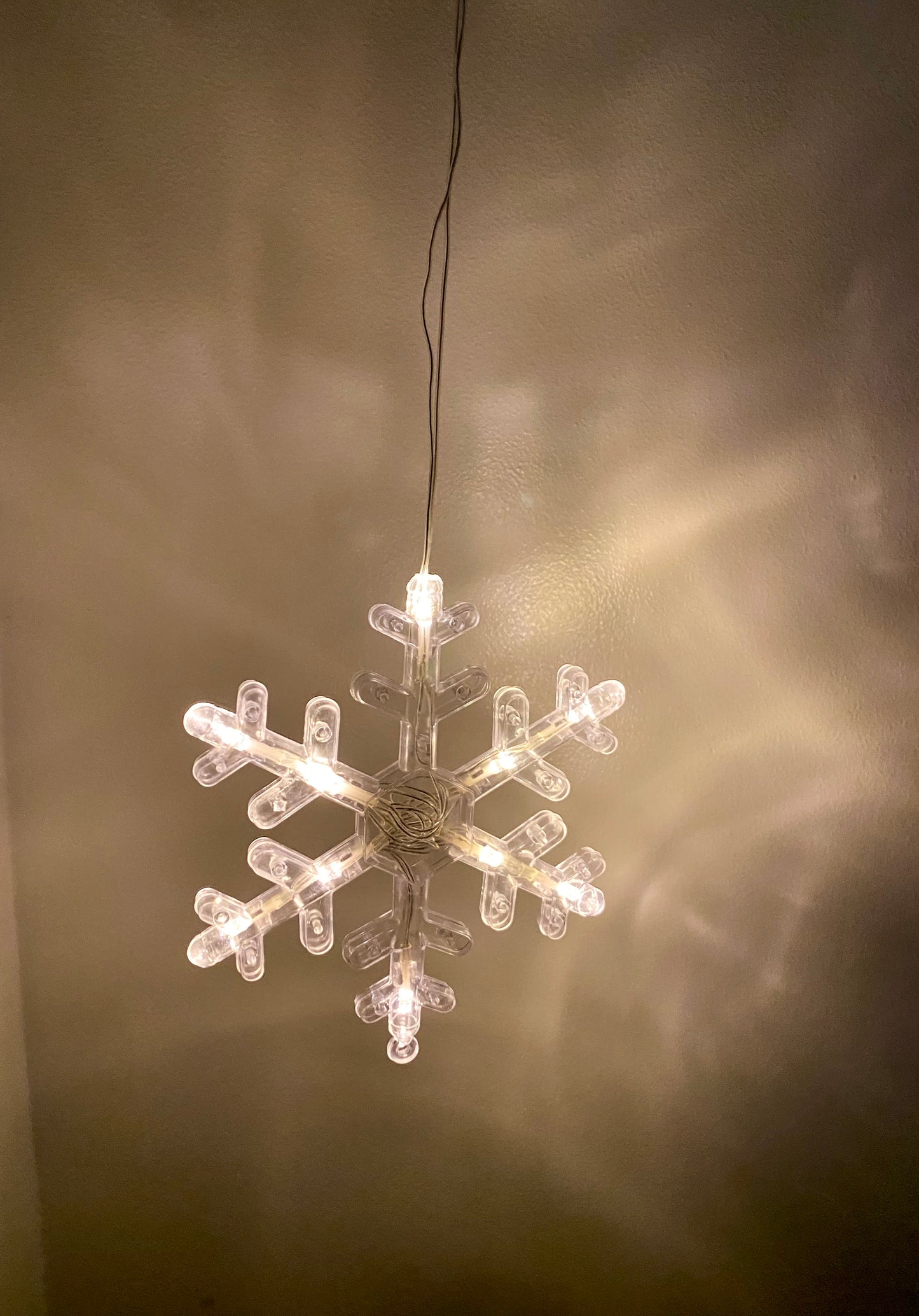 Transparent Snowflake Window Hanging Light Decor