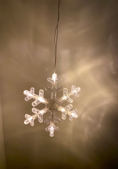 Transparent Snowflake Window Hanging Light Decor