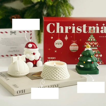 Handmade Christmas Scented Candle set (Gift, 3pcs)