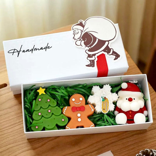 Handmade Christmas Scented Candle set (Gift, 4pcs)
