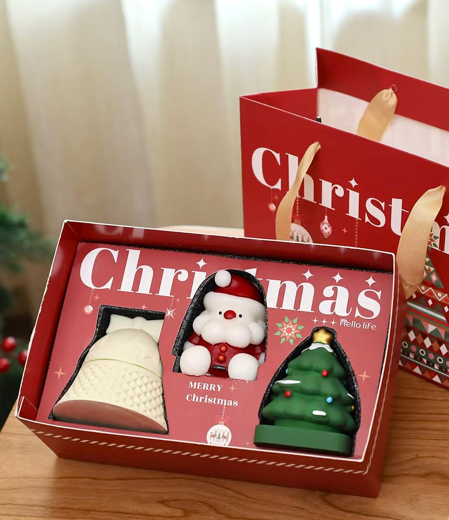 Handmade Christmas Scented Candle set (Gift, 3pcs)
