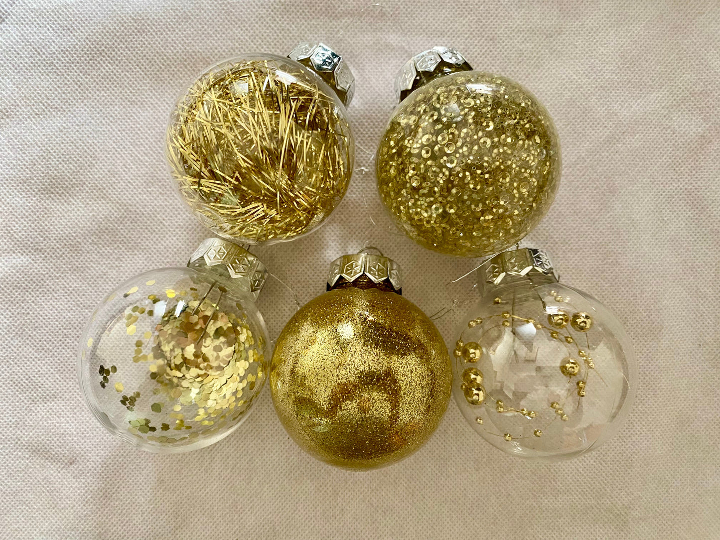Golden Christmas Baubles Set  Ornaments - 30PCS
