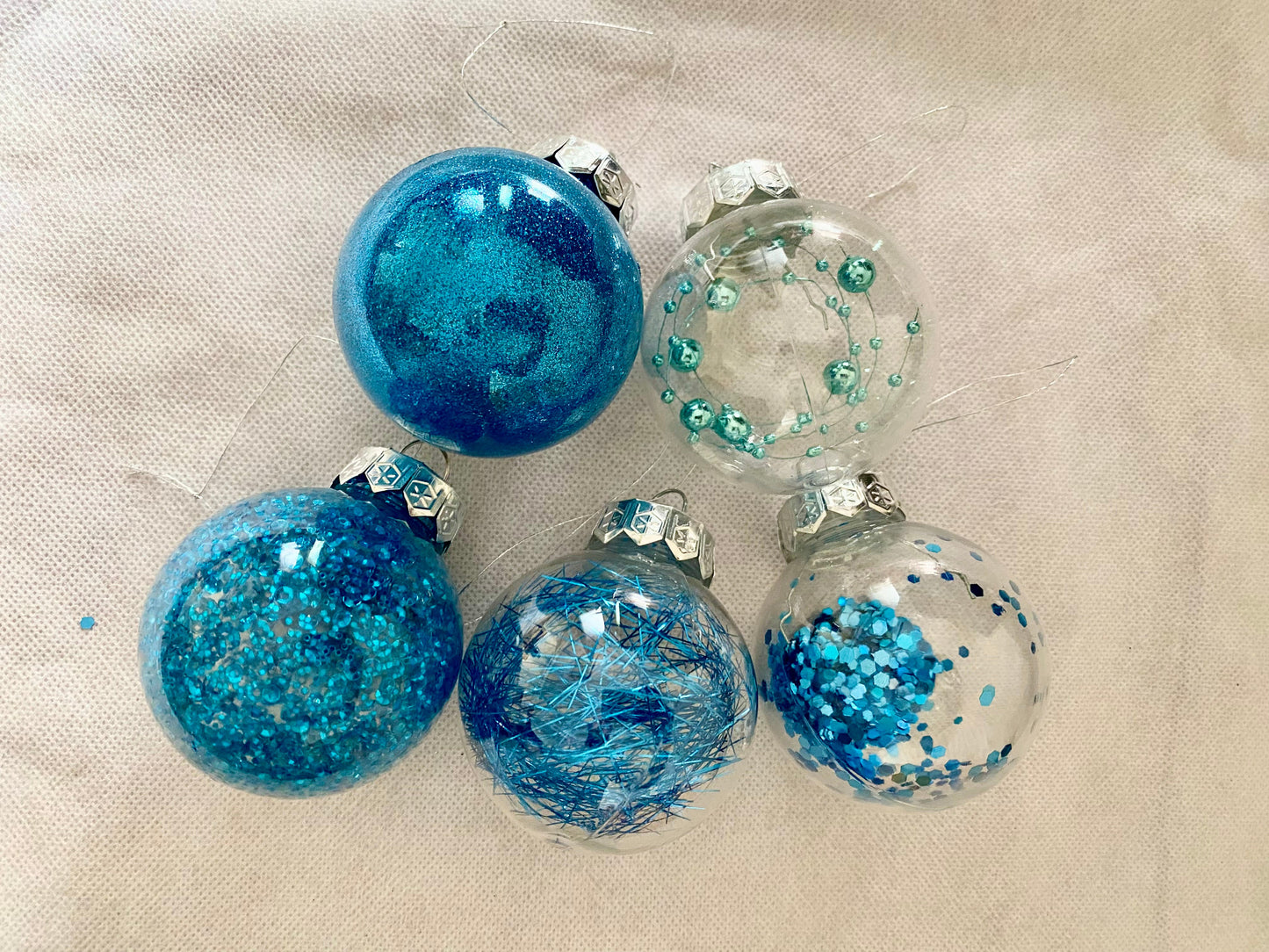 Blue Christmas Baubles Set Ornaments - 30PCS