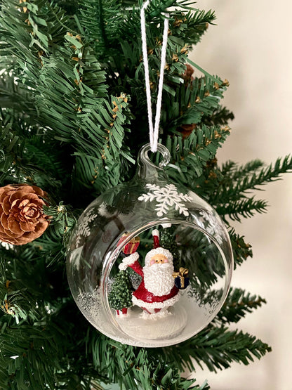 Santa Claus Snow Globe Christmas Ornament — Glass