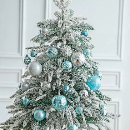Blue & Silver Christmas Bauble Set Ornaments - 34PCS