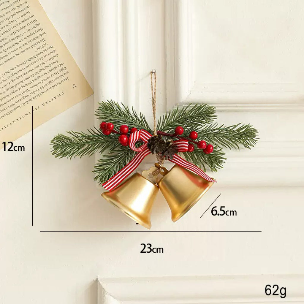 Golden Double - Bell Christmas Ornament