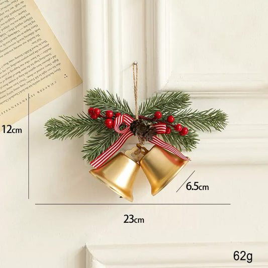 Golden Double - Bell Christmas Ornament