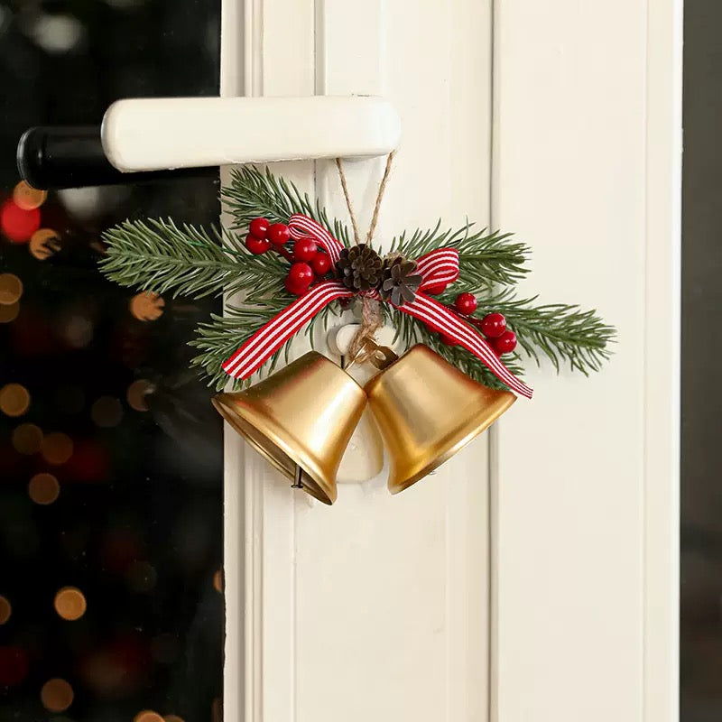 Golden Double - Bell Christmas Ornament