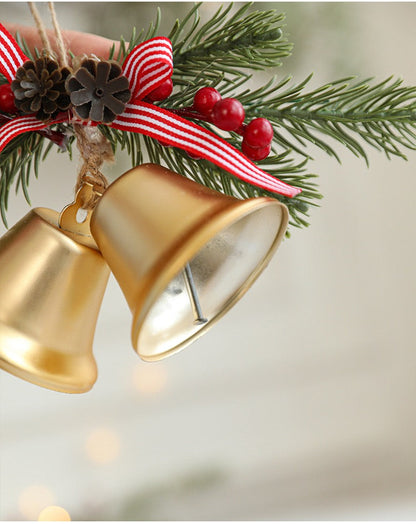 Golden Double - Bell Christmas Ornament