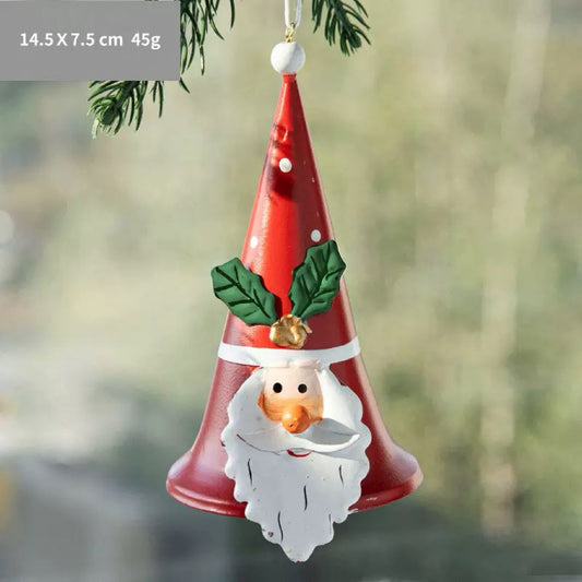 Iron Santa - Shaped Bell Christmas Ornament