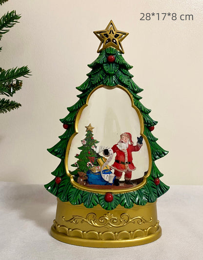 Magical Christmas Tree Snow Globe Music Box (Dreamy Lights & Auto-Snow) USB/Battery
