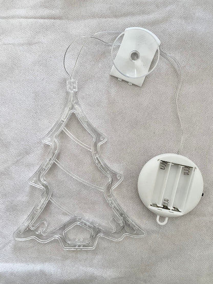 Transparent Christmas Tree Window Hanging Light Decor