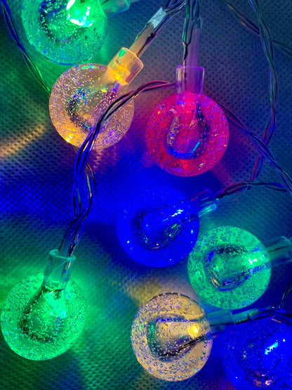 Colorful Bubble Ball String Lights - 6M Length with 40 Lights
