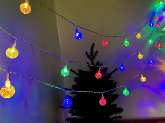 Colorful Bubble Ball String Lights - 6M Length with 40 Lights