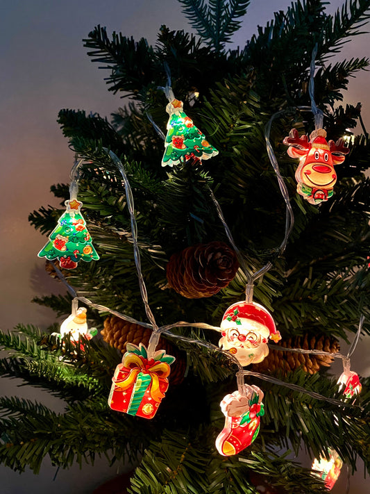 Christmas Character String Lights - 6M Length with 40 Lights