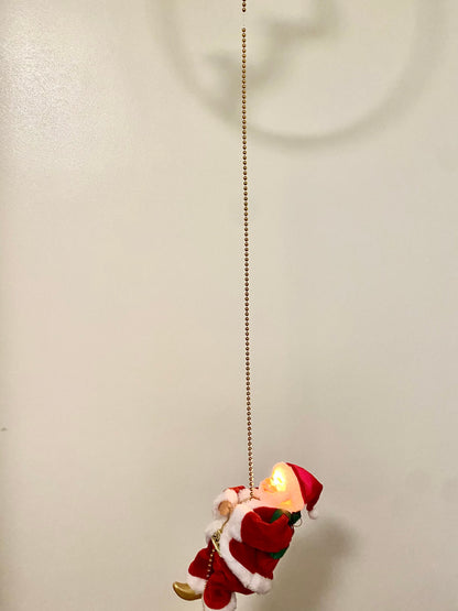 Electric Climbing Santa Claus  Christmas Decoration with Music and Light- Chain