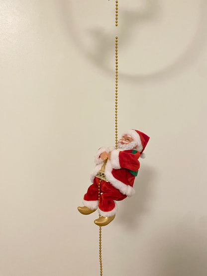 Electric Climbing Santa Claus  Christmas Decoration with Music and Light- Chain