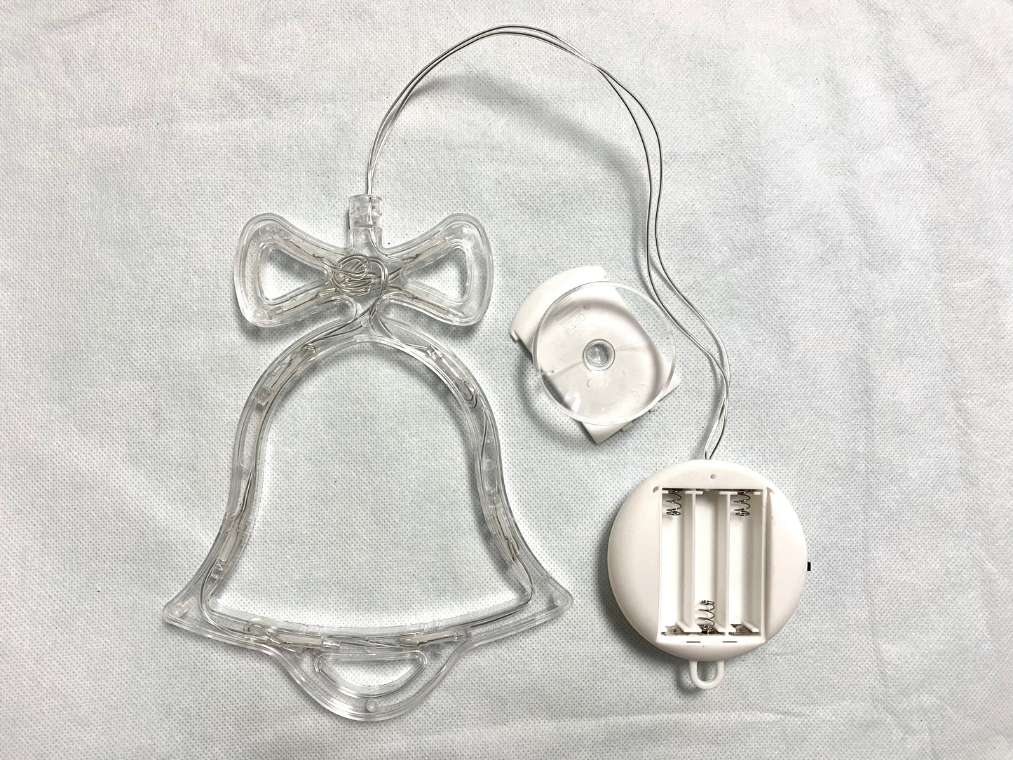 Transparent Christmas Bell Window Hanging Light Decor