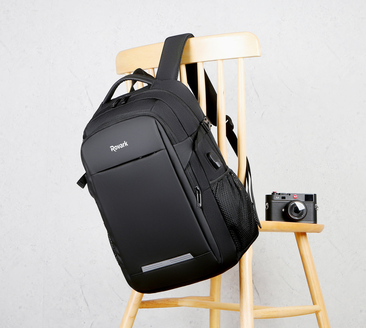 Rovark ProTech Business Laptop Backpack – USB Charging Port, Headphone Cable Port