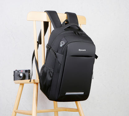 Rovark ProTech Business Laptop Backpack – USB Charging Port, Headphone Cable Port