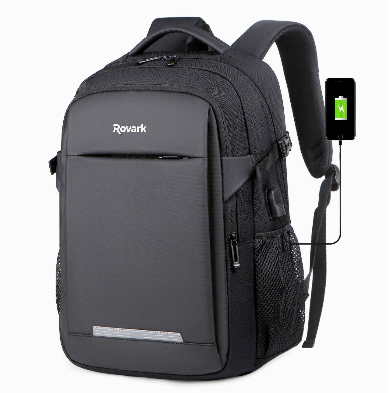 Rovark ProTech Business Laptop Backpack – USB Charging Port, Headphone Cable Port