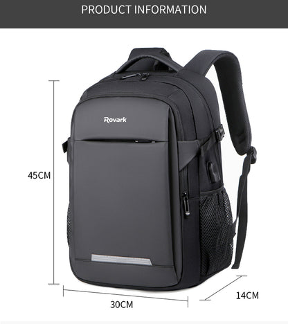 Rovark ProTech Business Laptop Backpack – USB Charging Port, Headphone Cable Port