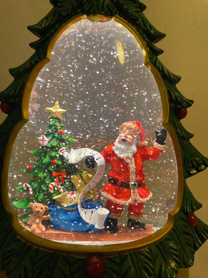Magical Christmas Tree Snow Globe Music Box (Dreamy Lights & Auto-Snow) USB/Battery