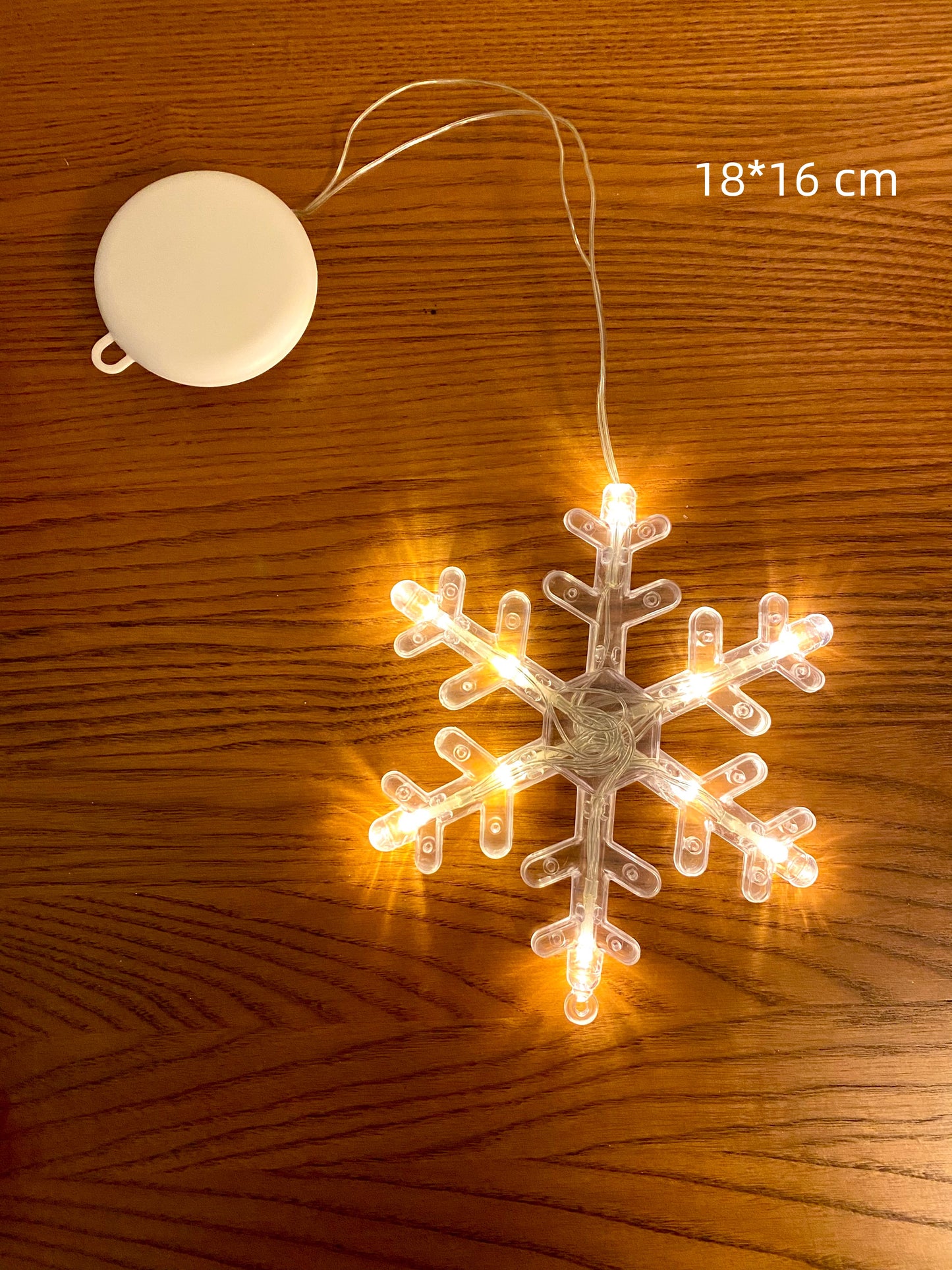Transparent Snowflake Window Hanging Light Decor