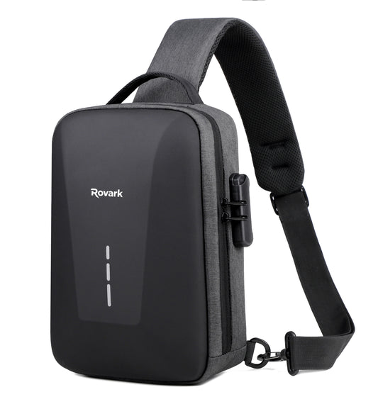 Rovark UrbanSling Bag with Combination lock, USB Charging Port
