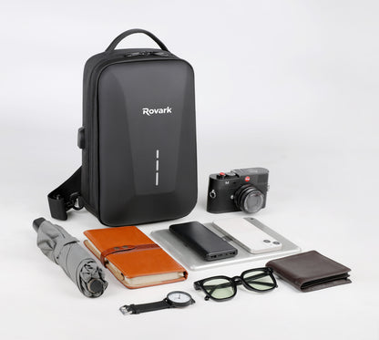 Rovark UrbanSling Bag with Combination lock, USB Charging Port