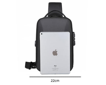 Rovark UrbanSling Bag with Combination lock, USB Charging Port