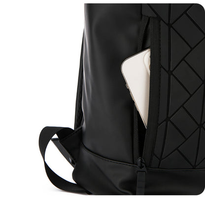 Roll Top Laptop Backpack Water-Resistant Commuter Travel Bag Black