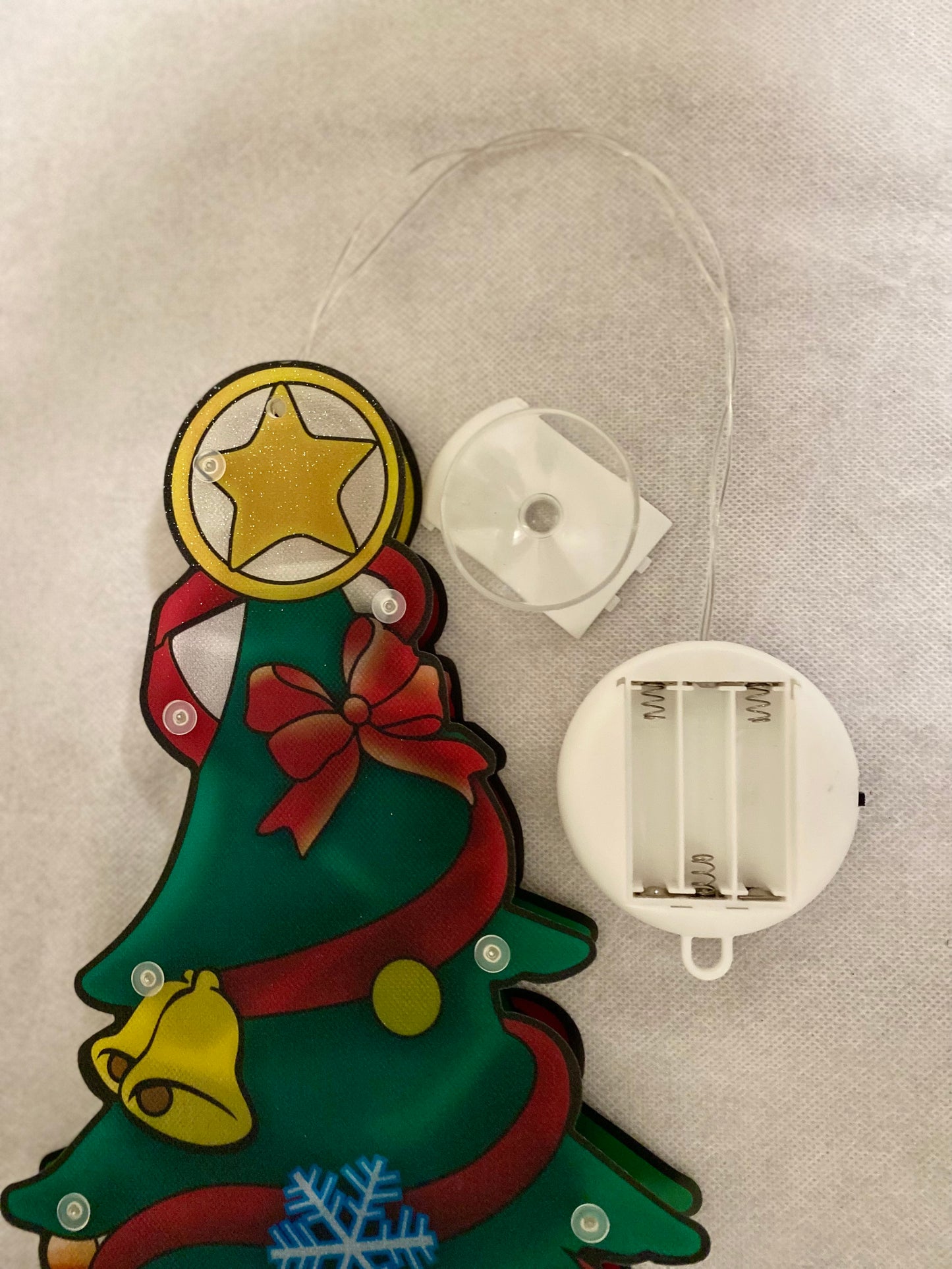 Christmas Tree Window Hanging Light Decor