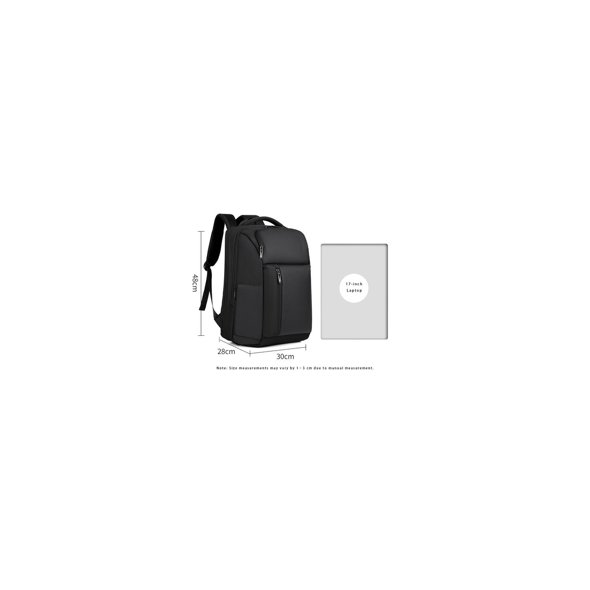 Rovark ProTech 17 Inch Laptop Backpack with USB Charging Port – Business Travel Backpack