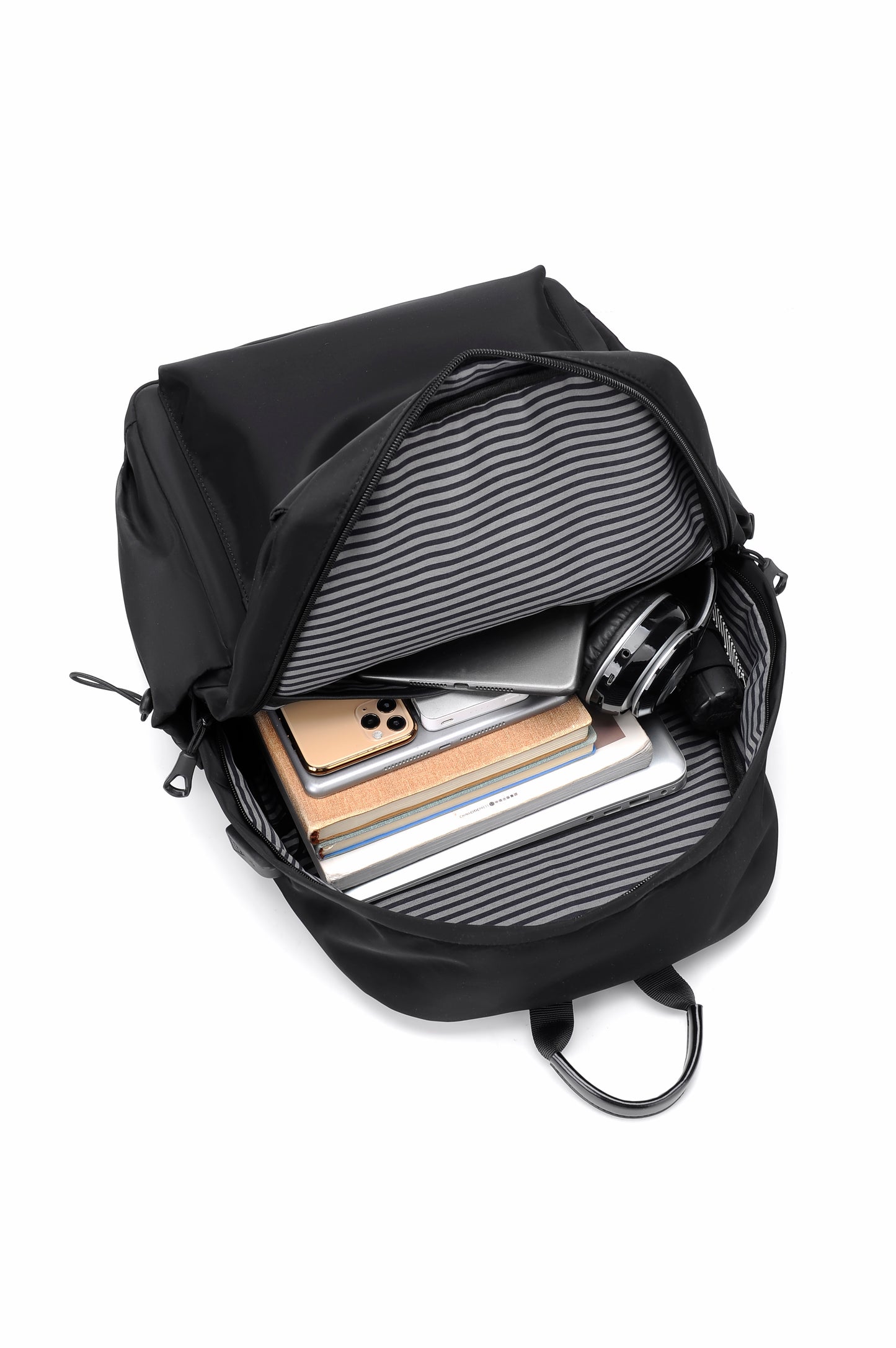 Rovark Slim Casual Backpack – USB Charging Port Black