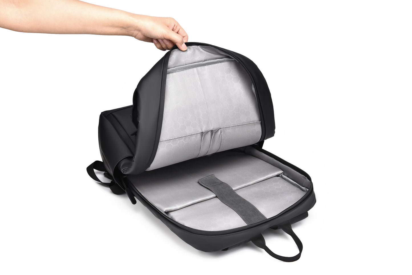 Rovark Sports Backpack - Basketball/Football Compartment Black