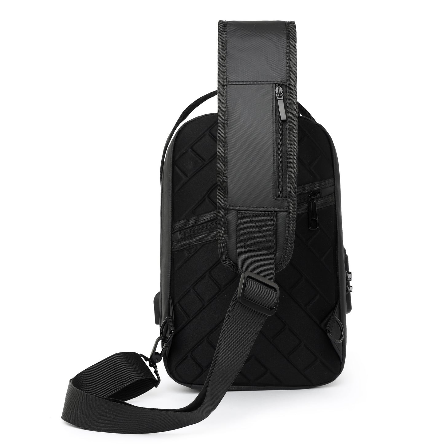 Rovark UrbanSling Bag with Combination Lock, USB Charging Port