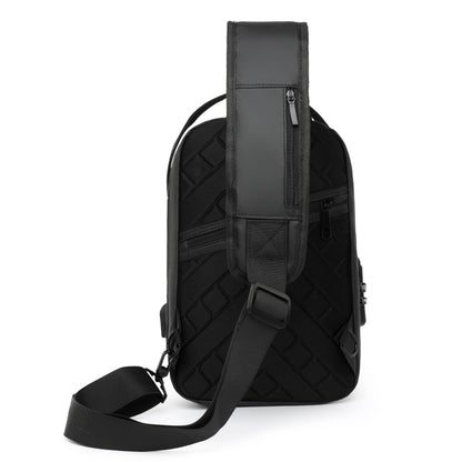 Rovark UrbanSling Bag with Combination Lock, USB Charging Port