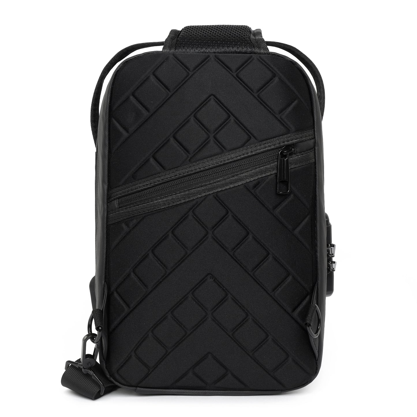 Rovark UrbanSling Bag with Combination Lock, USB Charging Port