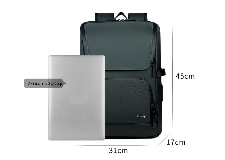 Rovark LuxBiz Multi-Pocket Laptop Backpack Dark Green
